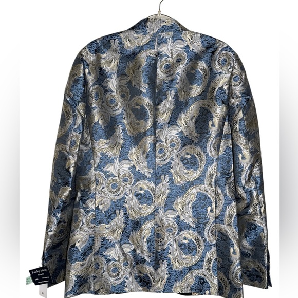 Men’s  Sports Coat, Paisley and Gray.  Size 38 Reg - slim fit NWT - Picture 2 of 13